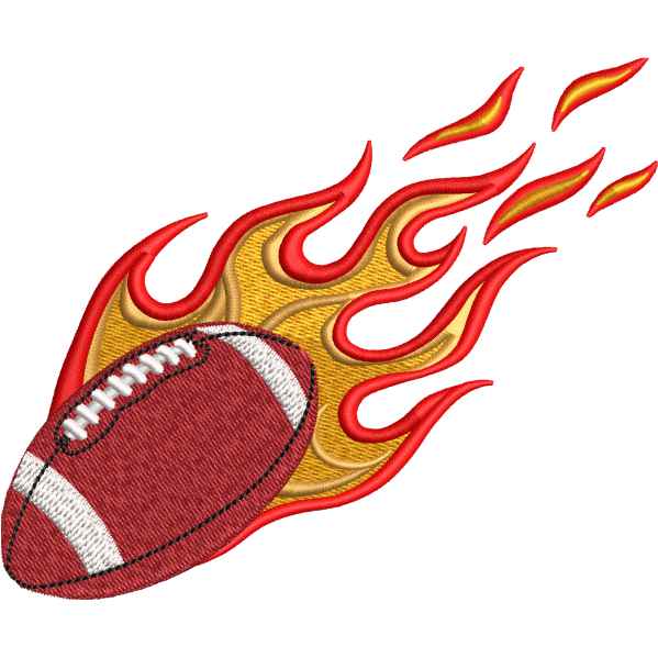 Volleyball With Fire Design