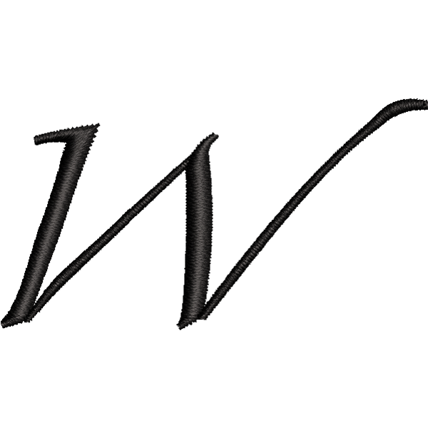 W Embroidery Design