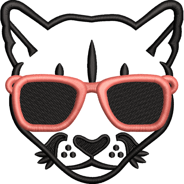 Wild Cat Embroidery Design
