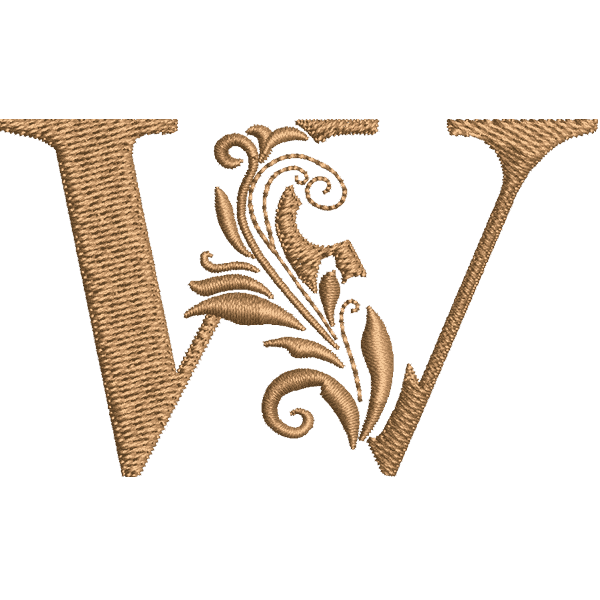 Flower Letter W Design