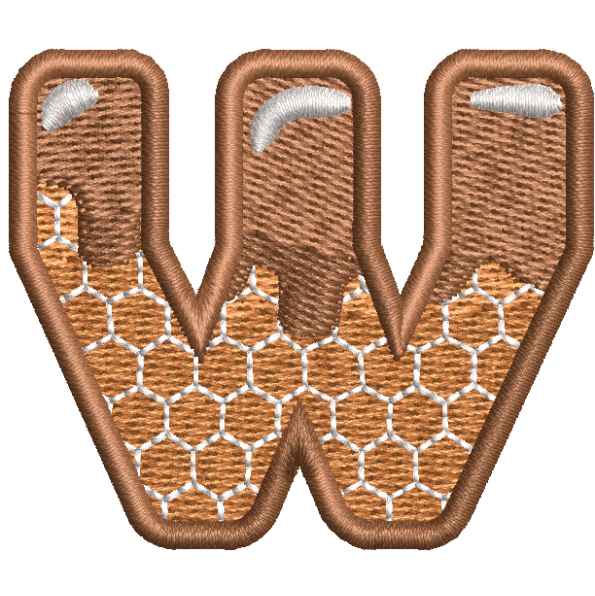 Brown Alphabet W