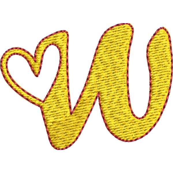 Heart Alphabet W