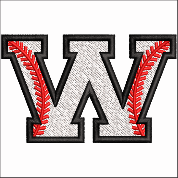 W Leave Embroidery Design