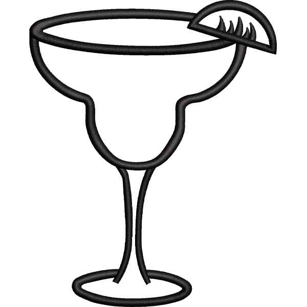 Outlined Wine Glass Design