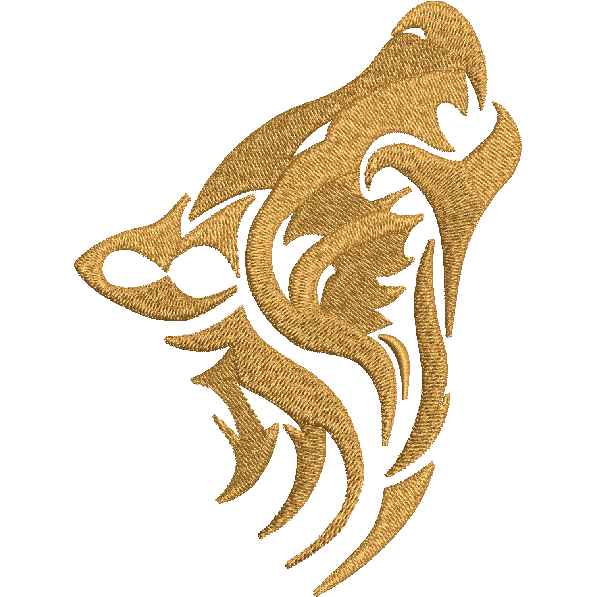 Angry Wolf Face Design