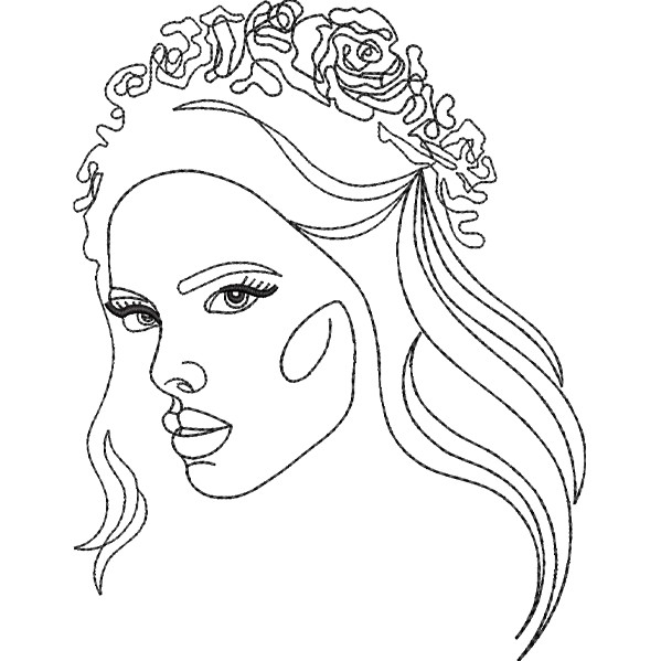 Girl With Flower Head Gear