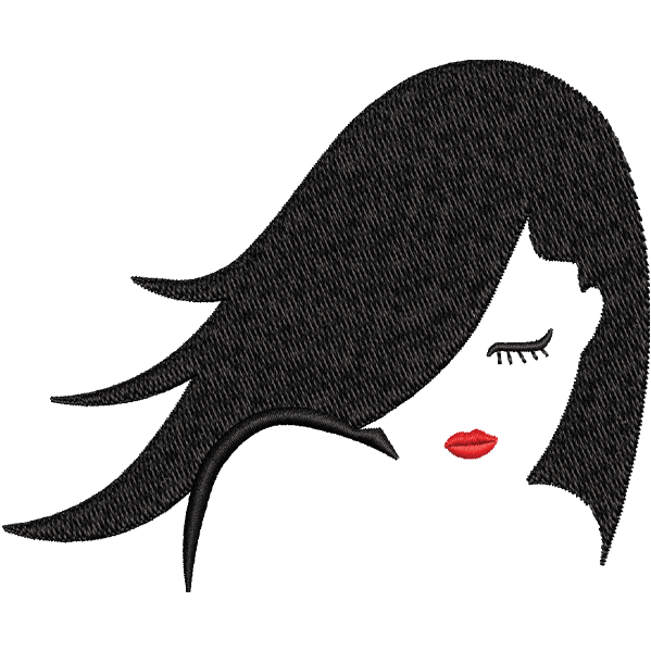 Black Soft Hair Outline