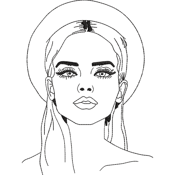 Wonderful Women Face Outline