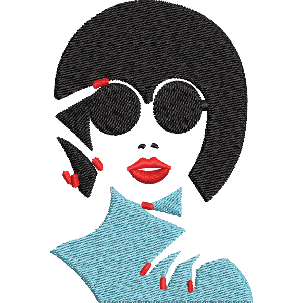 Stylish Black Glasses Girl