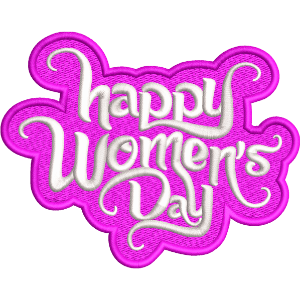 beautiful women day embroidery design