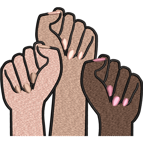 women hands embroidery design