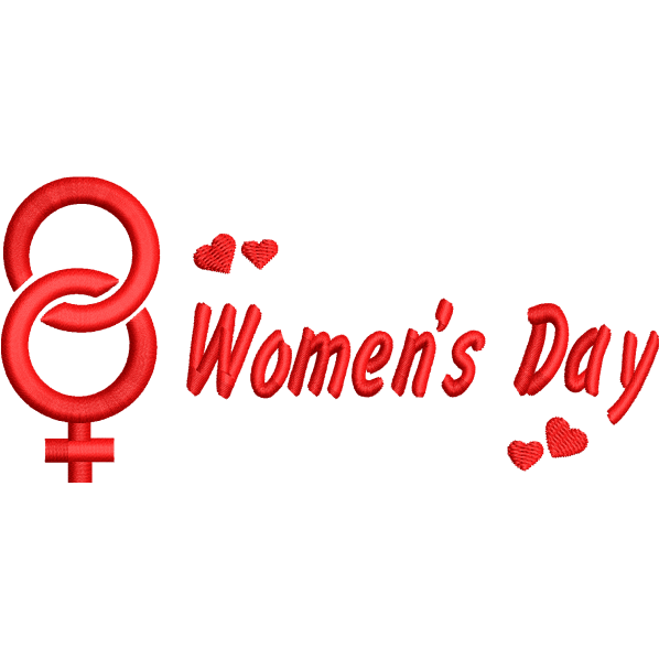 + women day embroidery design