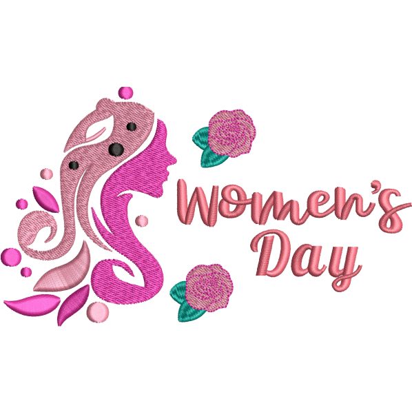 women's day embroidery design