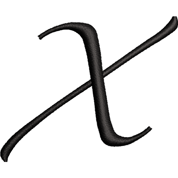 X Embroidery Design