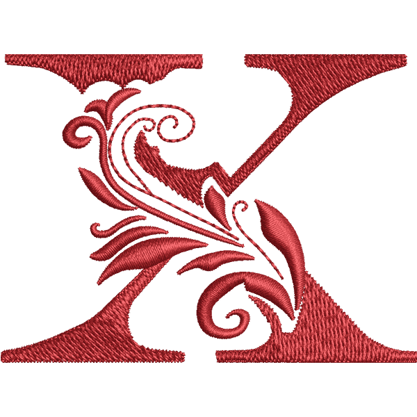 Flower Letter X Design