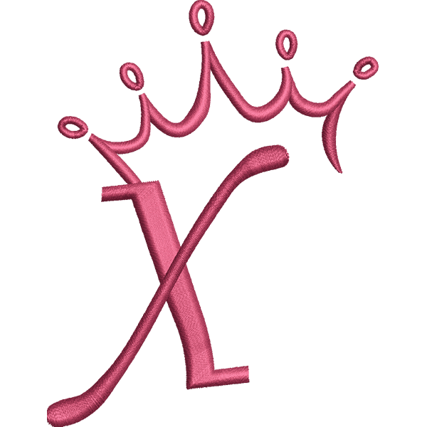 Crown Letter X Design