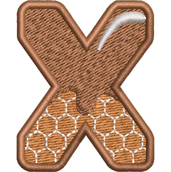 Brown Alphabet X