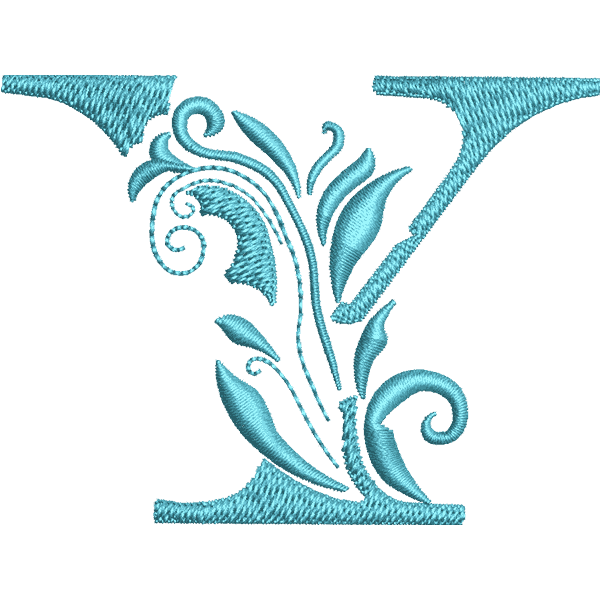 Flower Letter Y Design