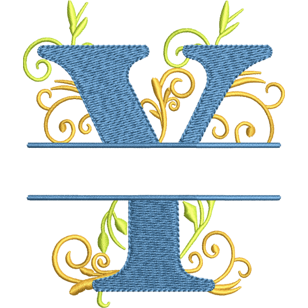 Floral Alphabet Y Design