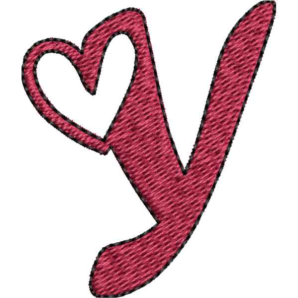 Heart Alphabet Y