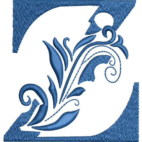 Flower Letter Z Design