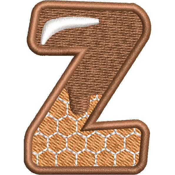 Brown Alphabet Z