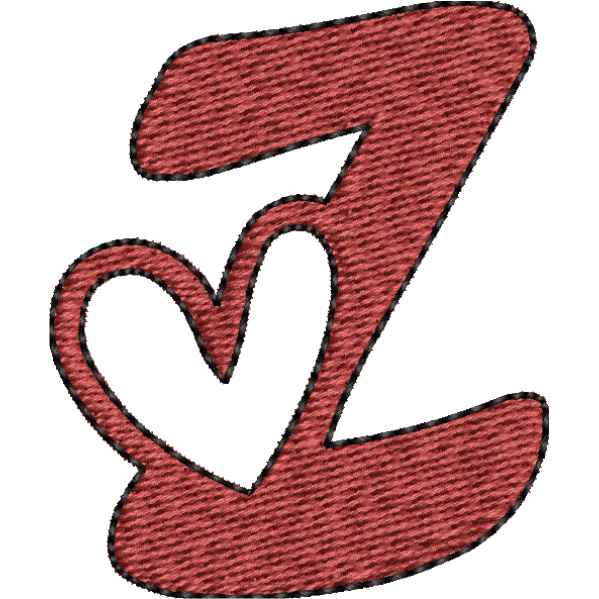 Heart Alphabet Z