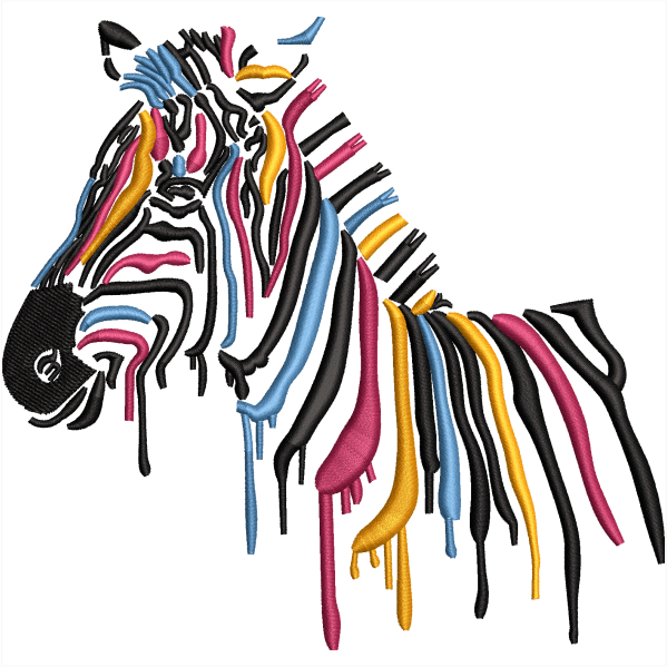 zebra embroidery design