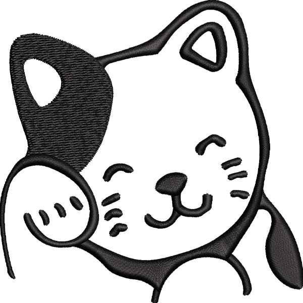 Playing Cat Face Design