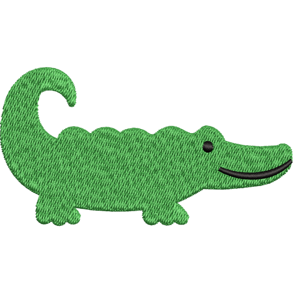 Big Crocodile Embroidery Design