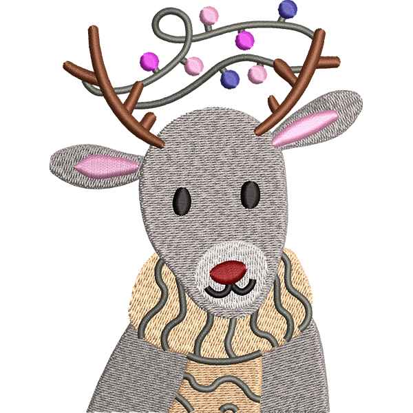Cute Christmas Deer Design