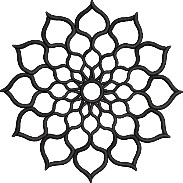 Mandala Flower Outline Design