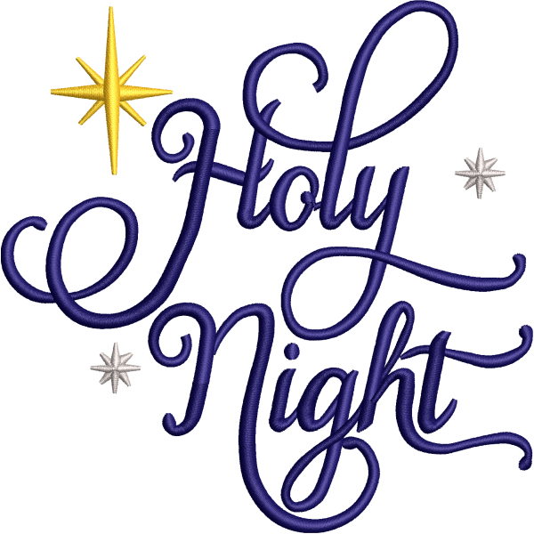 Holy Night Embroidery Design