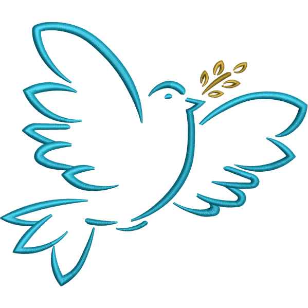 Blue Pigeon Embroidery Design
