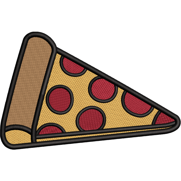 Pizza Slice Embroidery Design