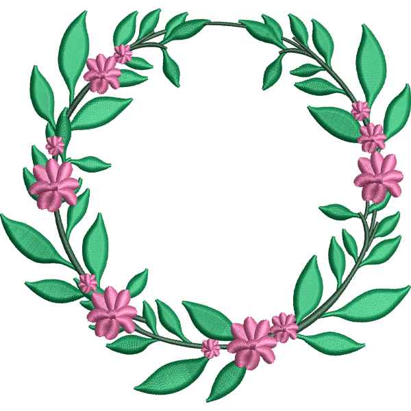 Round Rose Flower Design