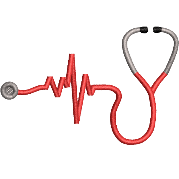 stethoscope embroidery design